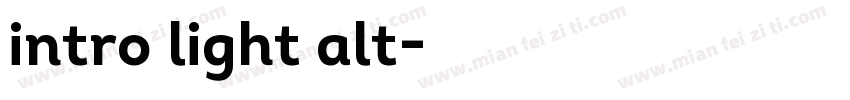 intro light alt字体转换